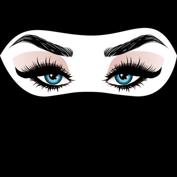 Arabic female blue eyes