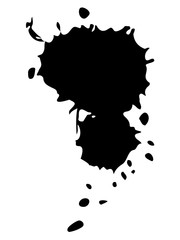 Black ink blot