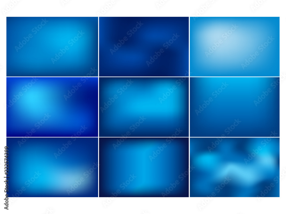 Aufkleber abstract blue blur color gradient background for graphic design. vector illustration.