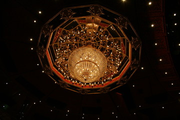 Lit chandelier