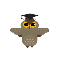 cute school owl logo vector design