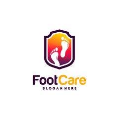 Foot Care logo designs vector, Foot Shield logo template