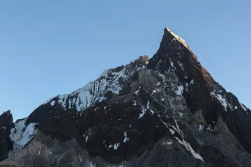 Fotobehang K2 Mijterpiek in Karakoram-bergketenmening van Concordia-kamp, k2-basiskamp, Pakistan.