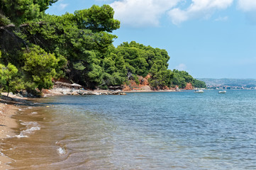 Lagoon on aegean sea coastline, Greece