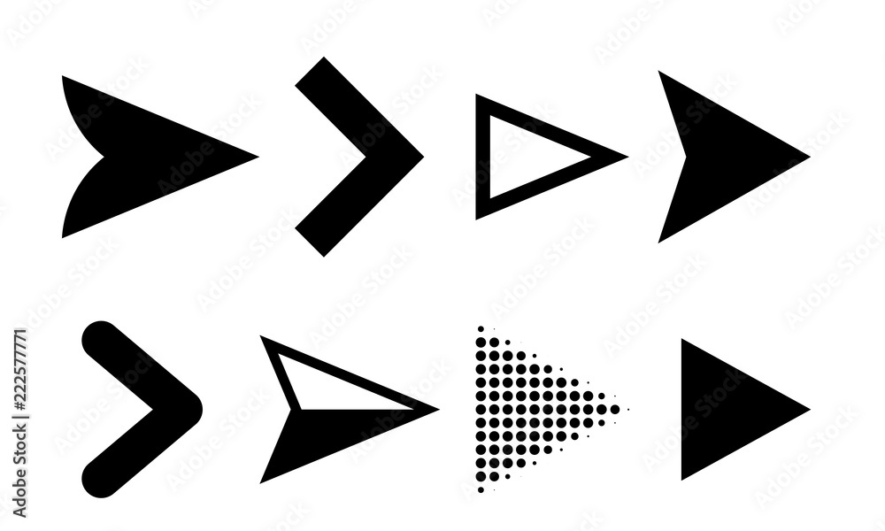 Poster arrow icons vector direction pointers symbols