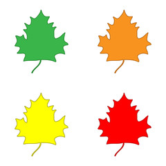 Maple leaf color sign set 6.08