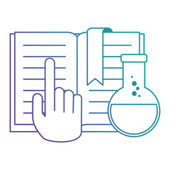 Obraz premium text book with hand and tube test