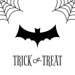 trick or treat, white halloween greetings card