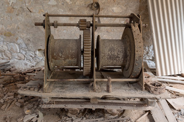 old Sulphur mining equipment, Paliorema,