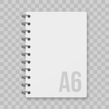 Notepad blocknote vector isolated mockup