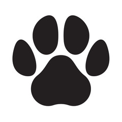 Paw logo cat dog animal pet vector footprint icon © Avector