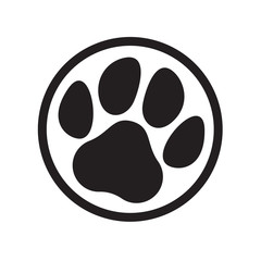 Paw logo cat dog animal pet footprint vector icon © Avector