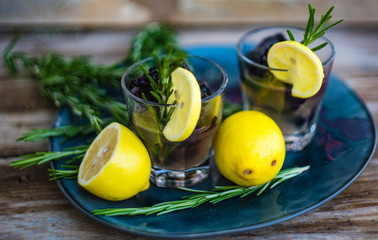Traditional italian alcoho drink limoncello