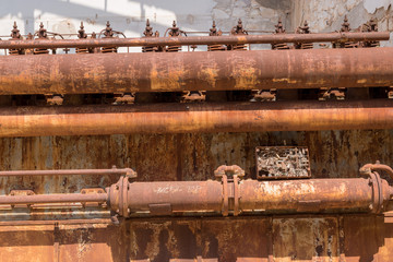 old Sulphur mining equipment, Paliorema,