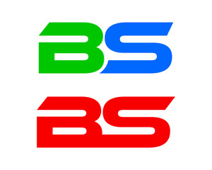 bs letter logo collection