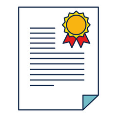 graduation certificate isolated icon