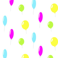 Colorful balloons pattern,seamless balloonpattern. wedding, birthday, anniversary, party, happ birthday
