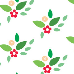 Seamless floral  pattern. Flowers on white background. Floral print textile wallpaper background