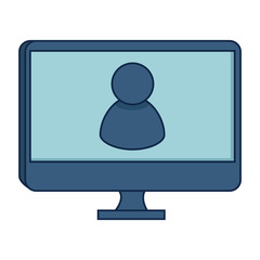 monitor computer with user avatar