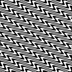 Abstract Warped Black and White Lines Background