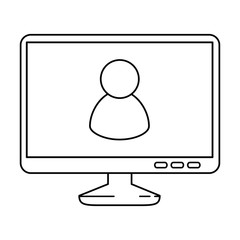monitor computer with user avatar