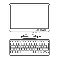 computer desktop isolated icon