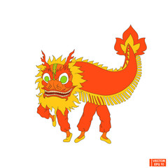 Chinese lion dragon dance costume.