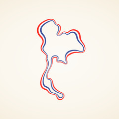 Thailand - Outline Map