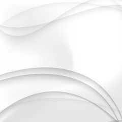 Vector gray and white color wave abstract background