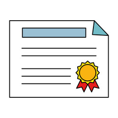 graduation certificate isolated icon