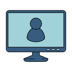 monitor computer with user avatar