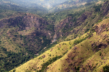 Fototapeta premium The view of Ella Rock from Little Adam's Peak in Ella