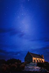 Milky Way and Church Of Good Shepherd, Lake Tekapo New Zealand