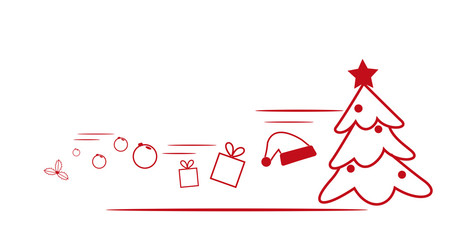 Noël arrive-fond blanc