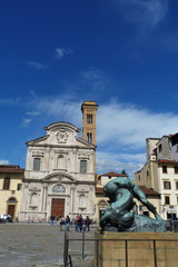 Obraz premium Ognissanti square, Florence, Italy