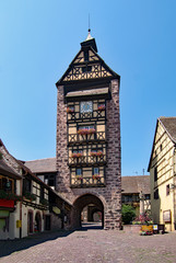 Altstadt von Riquewihr, Alsace, Frankreich 