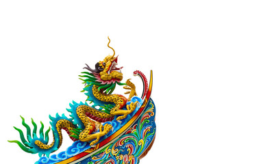 Chinese dragon. A image of dragon on a roof top of dragon chinese temple.