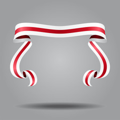 Obraz premium Belarusian flag wavy ribbon background. Vector illustration.