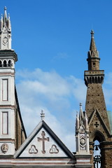 Fototapeta na wymiar Detail of the Santa Croce church, Florence, Italy