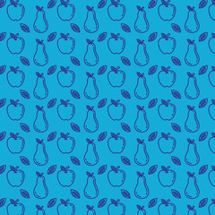 Fototapeta premium fresh apples and pears pattern