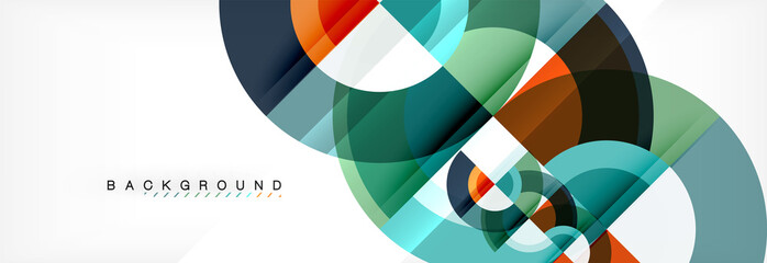 Fototapeta premium Vector circular geometric abstract background