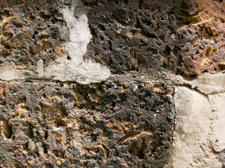 rock and moss old wall background texture
