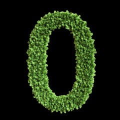 Green alphabet letter collection 3d illustration