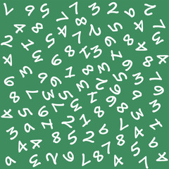 Vector background from numbers. Back to school. Seamless pattern. Vector illustration.