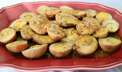 Egg semur or Indonesian stew. Egg in sweet soy sauce.