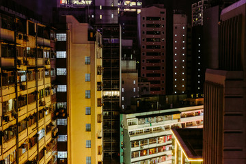 Fototapeta na wymiar modern buildings in hong kong kowloon