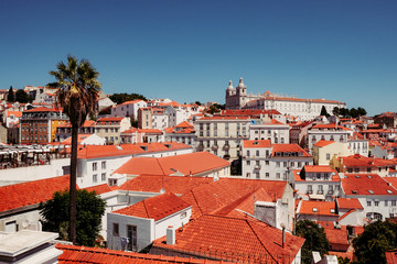 mirador das portas do sol lisbon in the sunshine blue sky