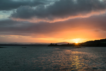 Obraz premium Inch Castle at Sunset