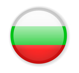 Bulgaria flag. Round bright Icon on a white background