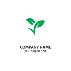 leaf nature logo design element